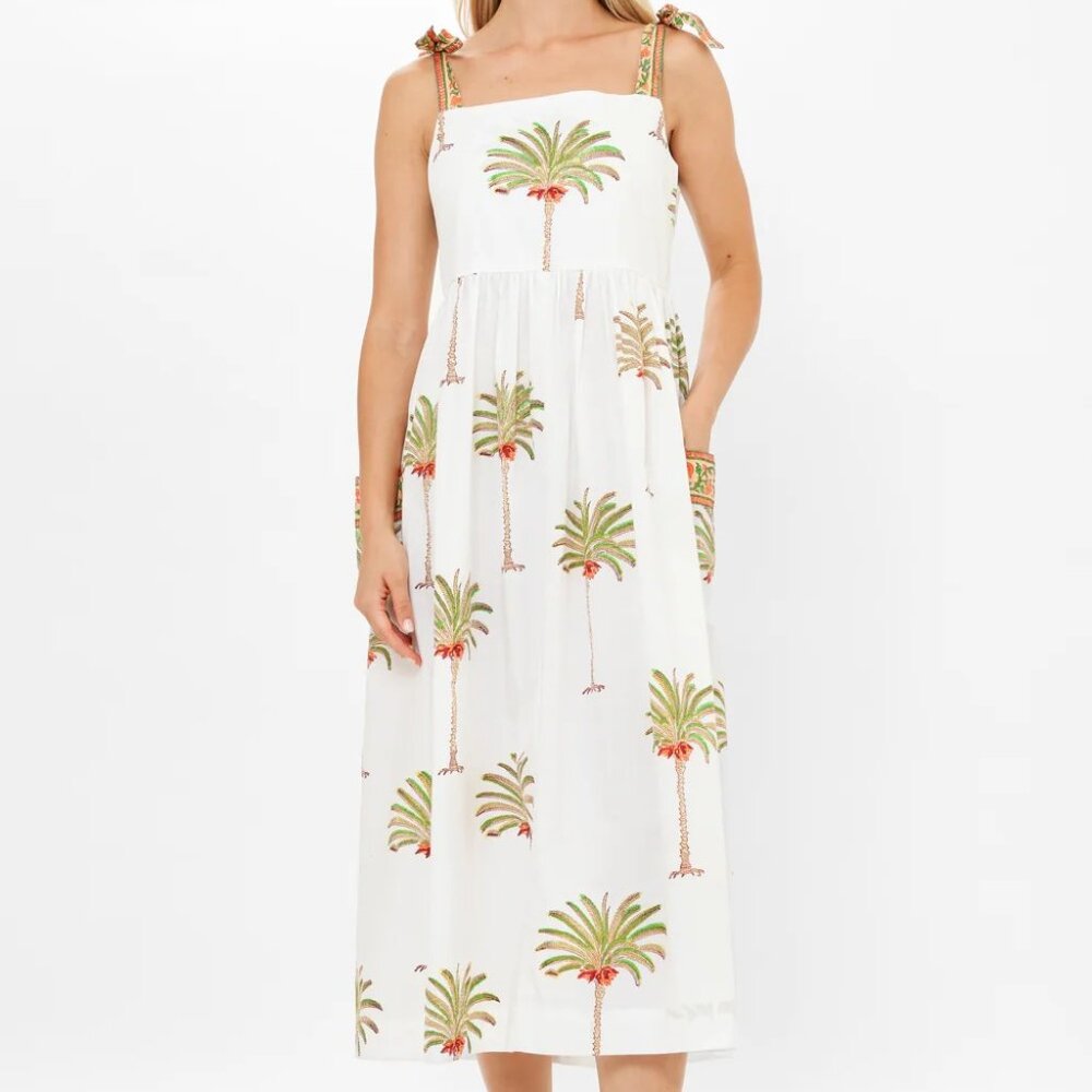 $288 NWT Oliphant Tie Strap Pocket Midi - Canary Green Size XS - Picture 2 of 3